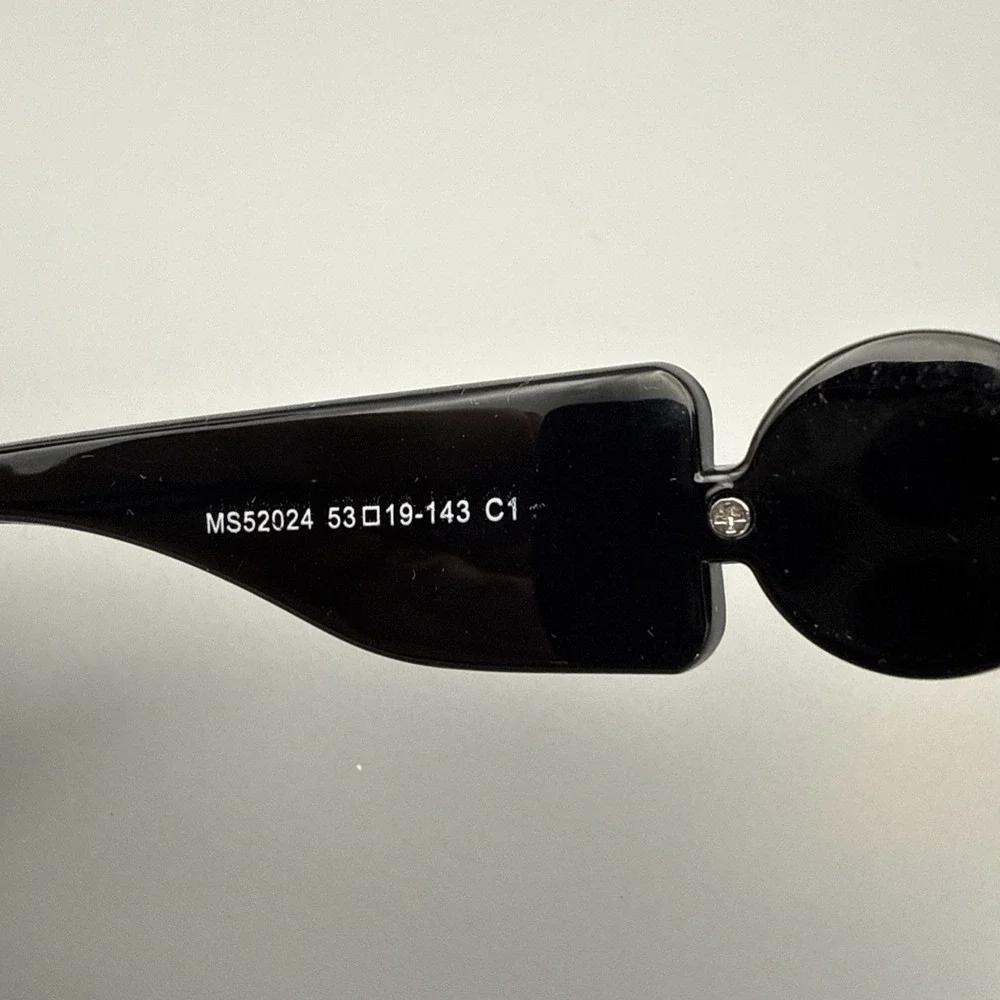 Rectangular Geometric Thick Black Sunglasses Gold Detail Tinted Lenses Trending